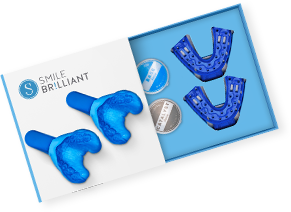 person with night guard kit